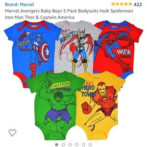 0-3 month marvel onesie pack